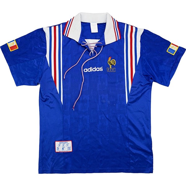 Camiseta Francia Replica Primera Ropa Retro 1996 Azul